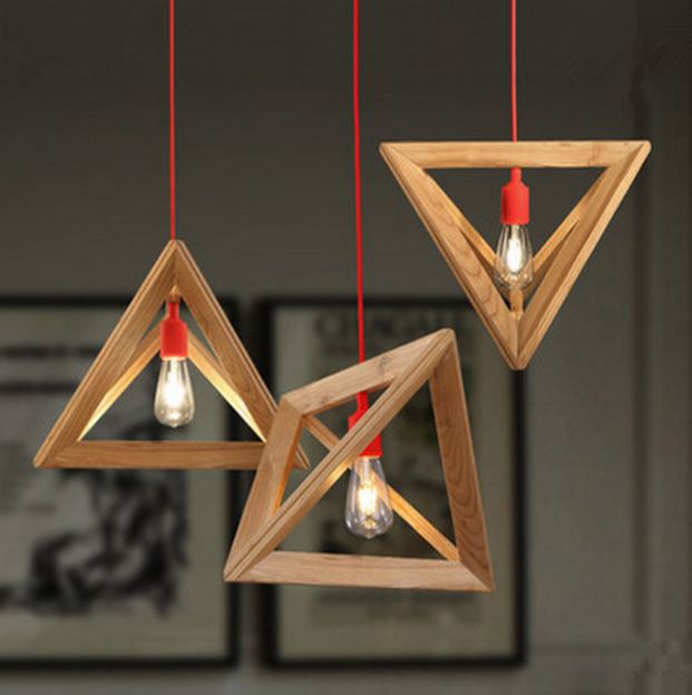 ĐÈN THẢ GỖ TAM GIÁC