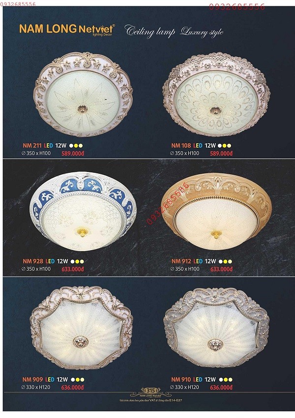 ĐÈN ỐP BAN CÔNG NAM LONG NETVIET NM108
